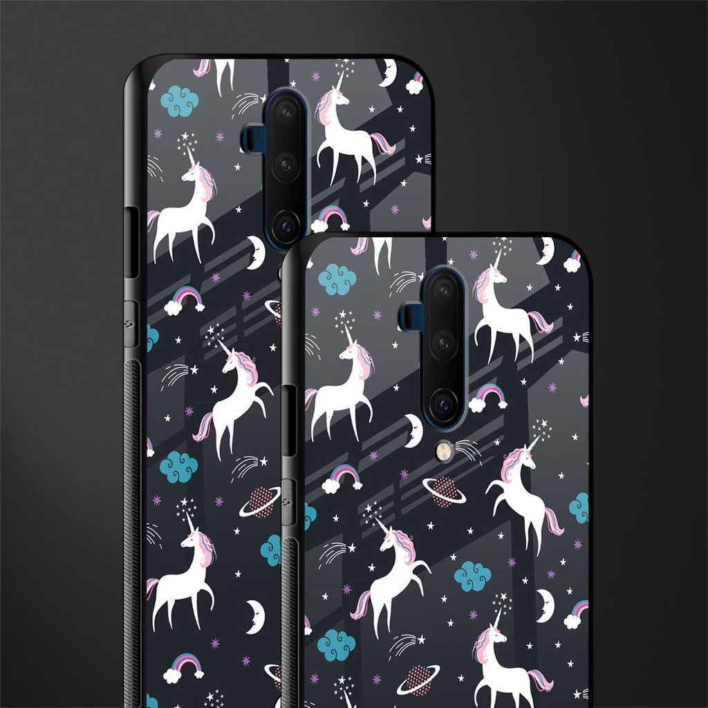 spatial unicorn galaxy glass case for oneplus 7t pro image-2
