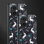 spatial unicorn galaxy back phone cover | glass case for oppo f21 pro 5g