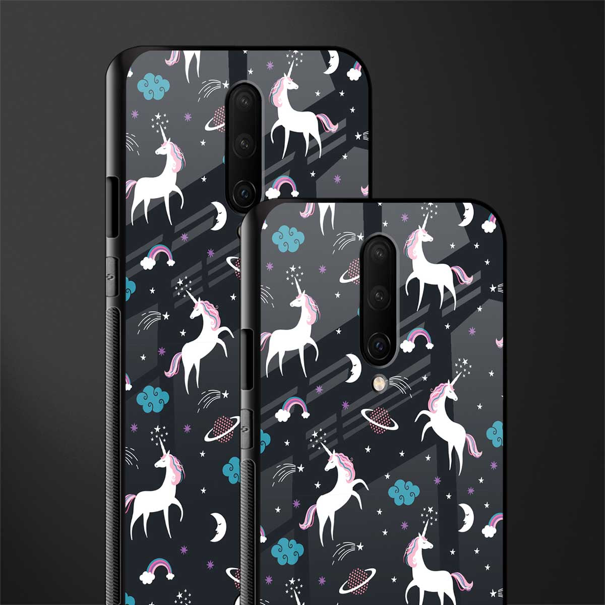 spatial unicorn galaxy glass case for oneplus 7 pro image-2