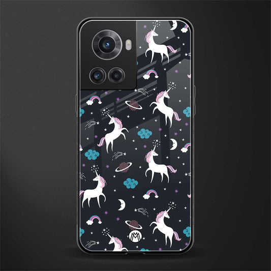 spatial unicorn galaxy back phone cover | glass case for oneplus 10r 5g