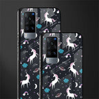 spatial unicorn galaxy glass case for vivo x60 image-2