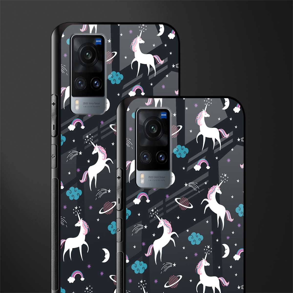 spatial unicorn galaxy glass case for vivo x60 image-2