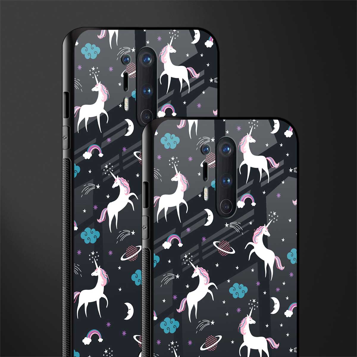 spatial unicorn galaxy glass case for oneplus 8 pro image-2