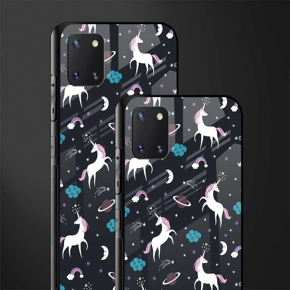 spatial unicorn galaxy glass case for samsung a81 image-2
