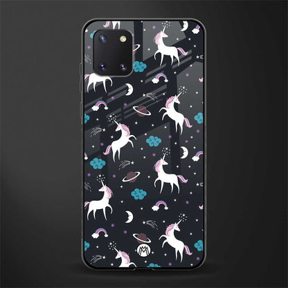 spatial unicorn galaxy glass case for samsung galaxy note 10 lite image