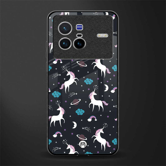 spatial unicorn galaxy glass case for vivo x80 image