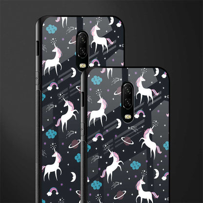 spatial unicorn galaxy glass case for oneplus 6t image-2