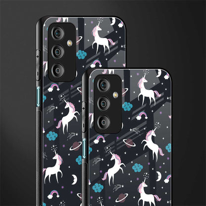 spatial unicorn galaxy back phone cover | glass case for samsung galaxy f23 5g