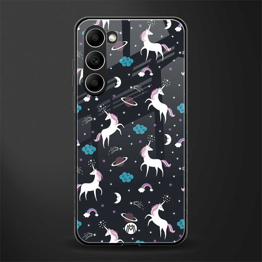 Spatial-Unicorn-Galaxy-Glass-Case for phone case | glass case for samsung galaxy s23