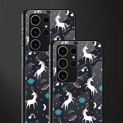 Spatial-Unicorn-Galaxy-Glass-Case for phone case | glass case for samsung galaxy s23 ultra