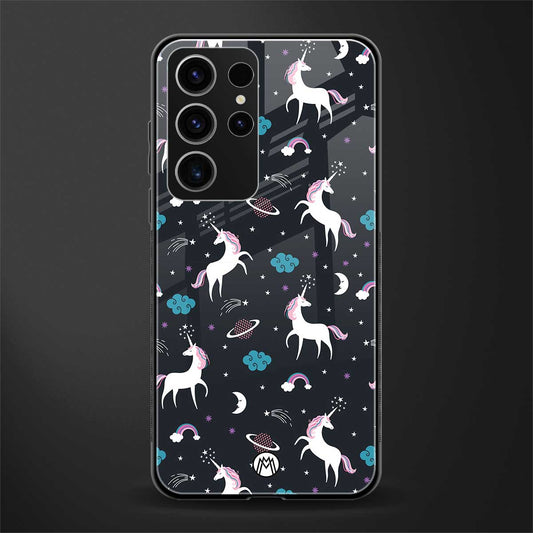Spatial-Unicorn-Galaxy-Glass-Case for phone case | glass case for samsung galaxy s23 ultra