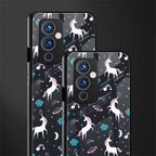 spatial unicorn galaxy back phone cover | glass case for oneplus 9
