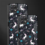 spatial unicorn galaxy back phone cover | glass case for samsung galaxy f42