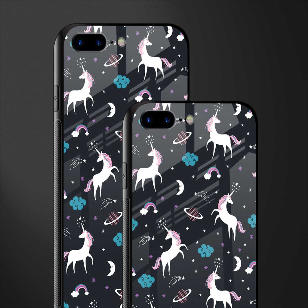 spatial unicorn galaxy glass case for iphone 8 plus image-2