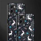 spatial unicorn galaxy back phone cover | glass case for vivo y72