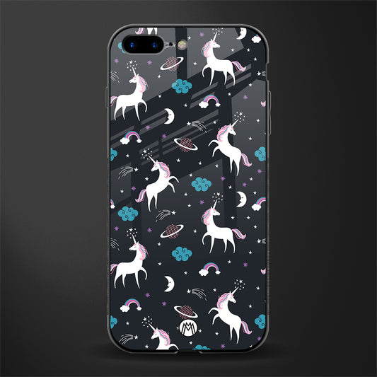 spatial unicorn galaxy glass case for iphone 8 plus image