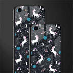spatial unicorn galaxy glass case for iphone se 2020 image-2