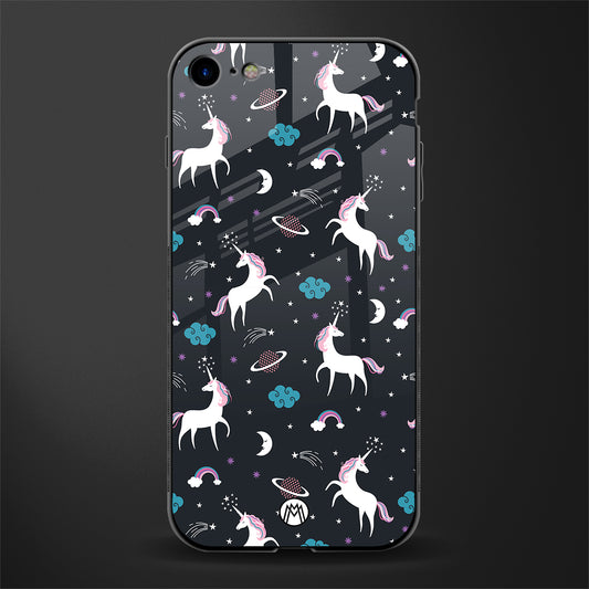 spatial unicorn galaxy glass case for iphone 7 image