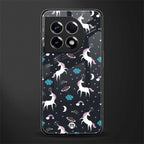 spatial unicorn galaxy back phone cover | glass case for oneplus 11