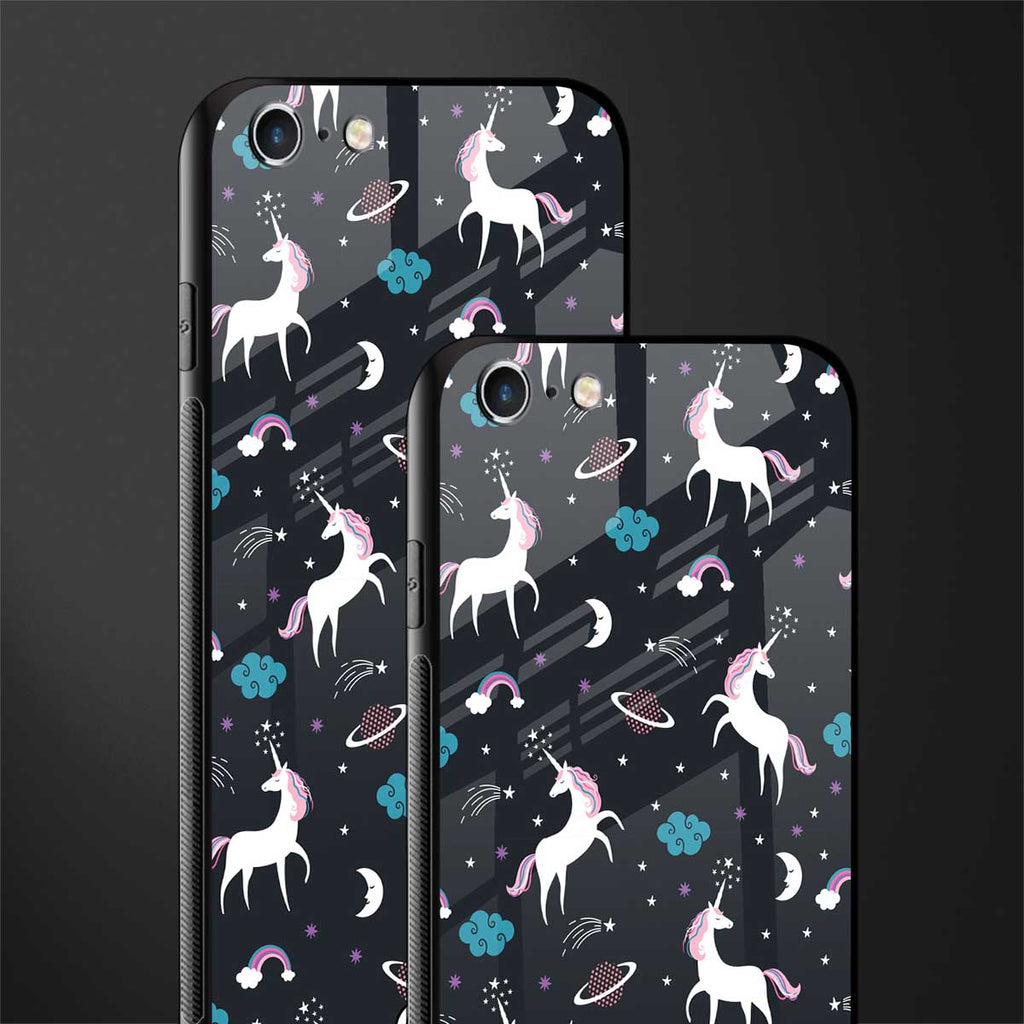 spatial unicorn galaxy glass case for iphone 6s image-2