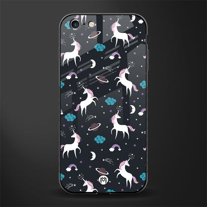 spatial unicorn galaxy glass case for iphone 6 image