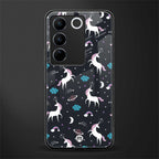 spatial unicorn galaxy back phone cover | glass case for vivo v27 pro 5g
