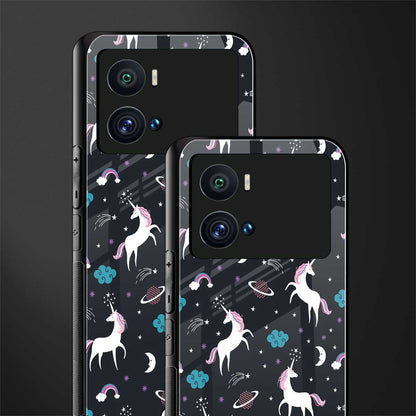 spatial unicorn galaxy back phone cover | glass case for iQOO 9 Pro
