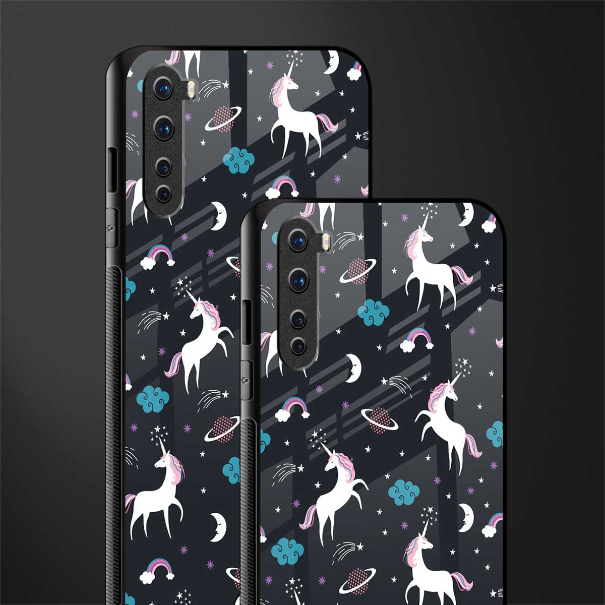 spatial unicorn galaxy glass case for oneplus nord ac2001 image-2