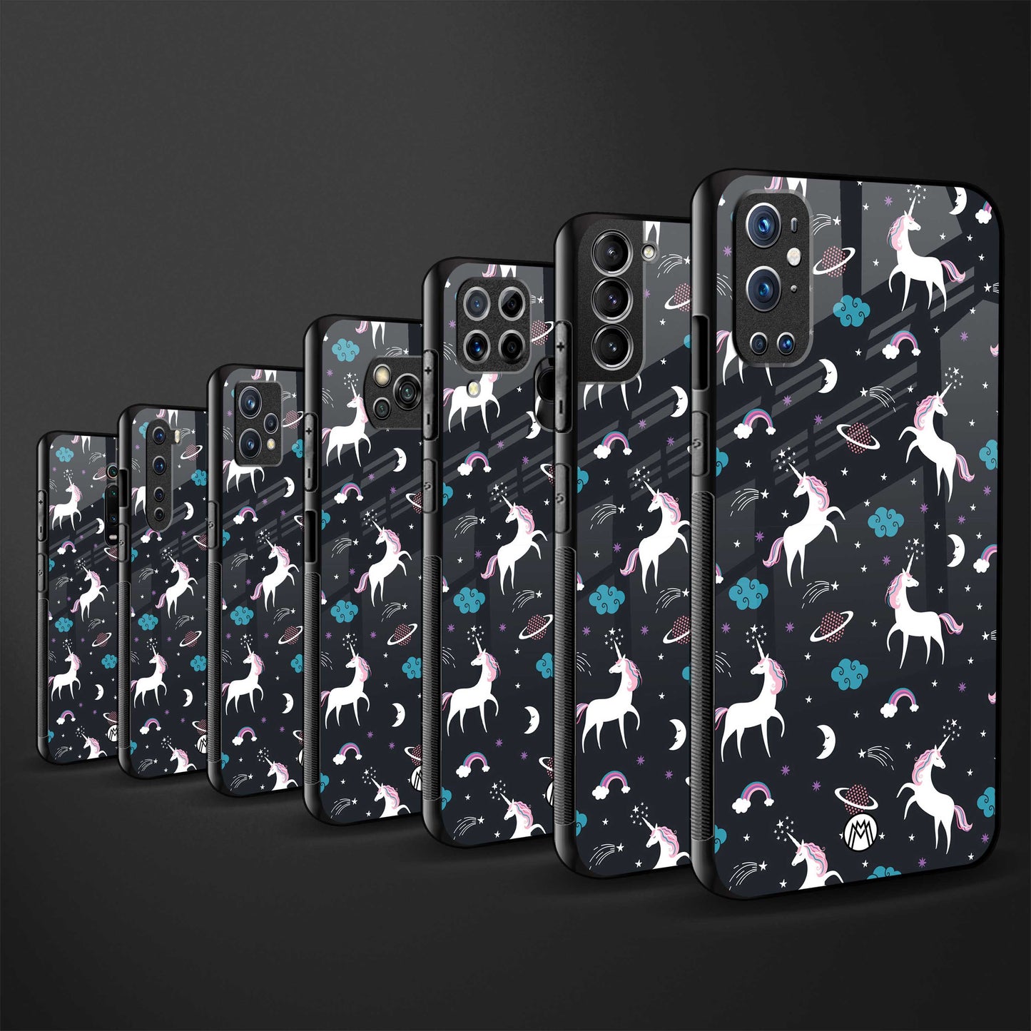 spatial unicorn galaxy glass case for samsung a21 image-3