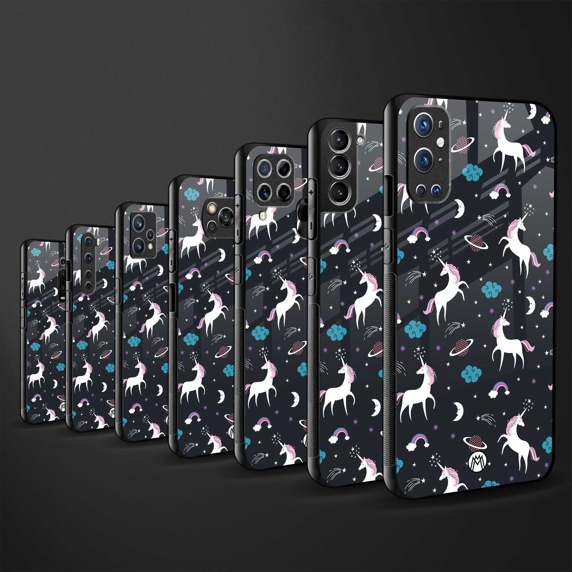 spatial unicorn galaxy glass case for oppo a7 image-3