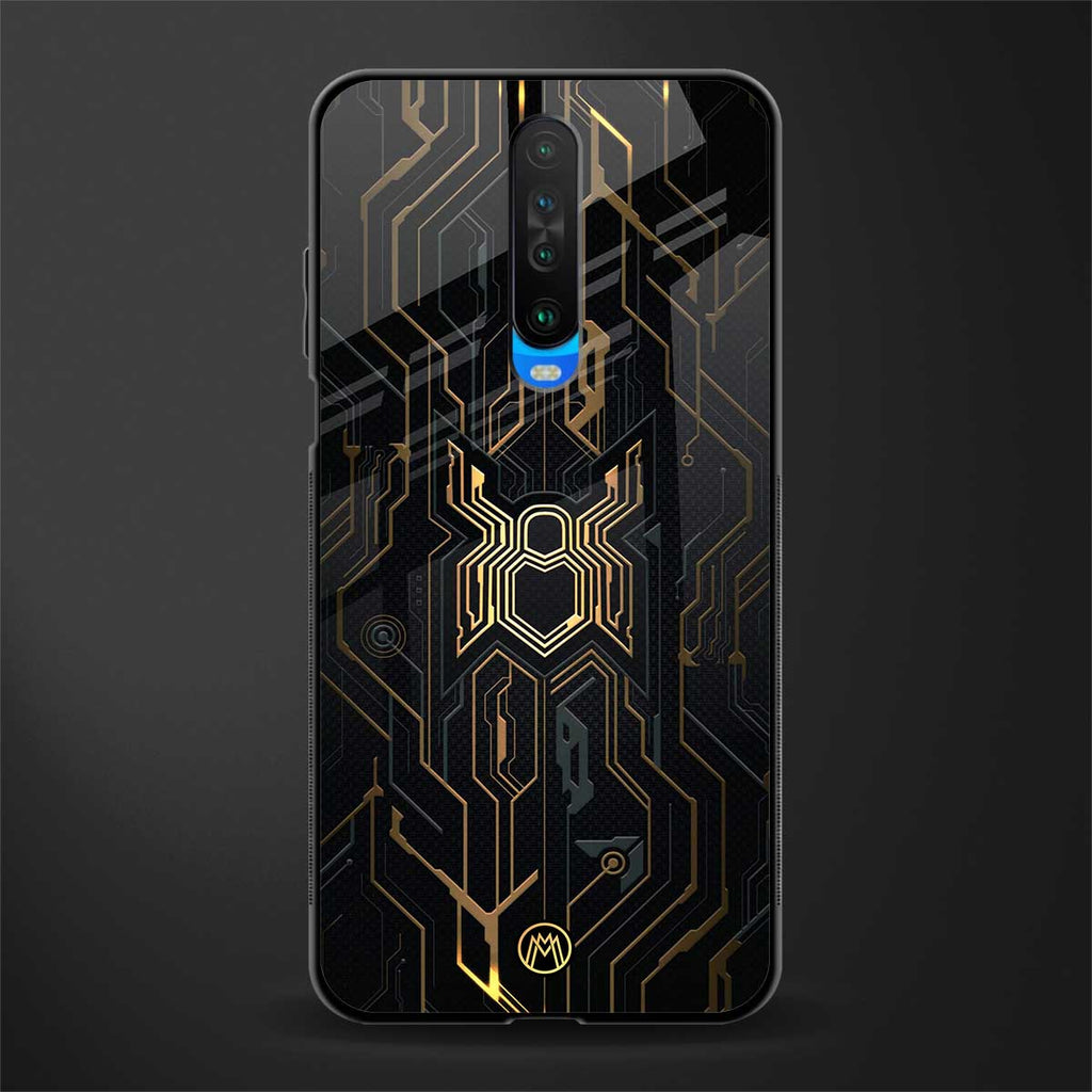 spider verse glass case for poco x2 image