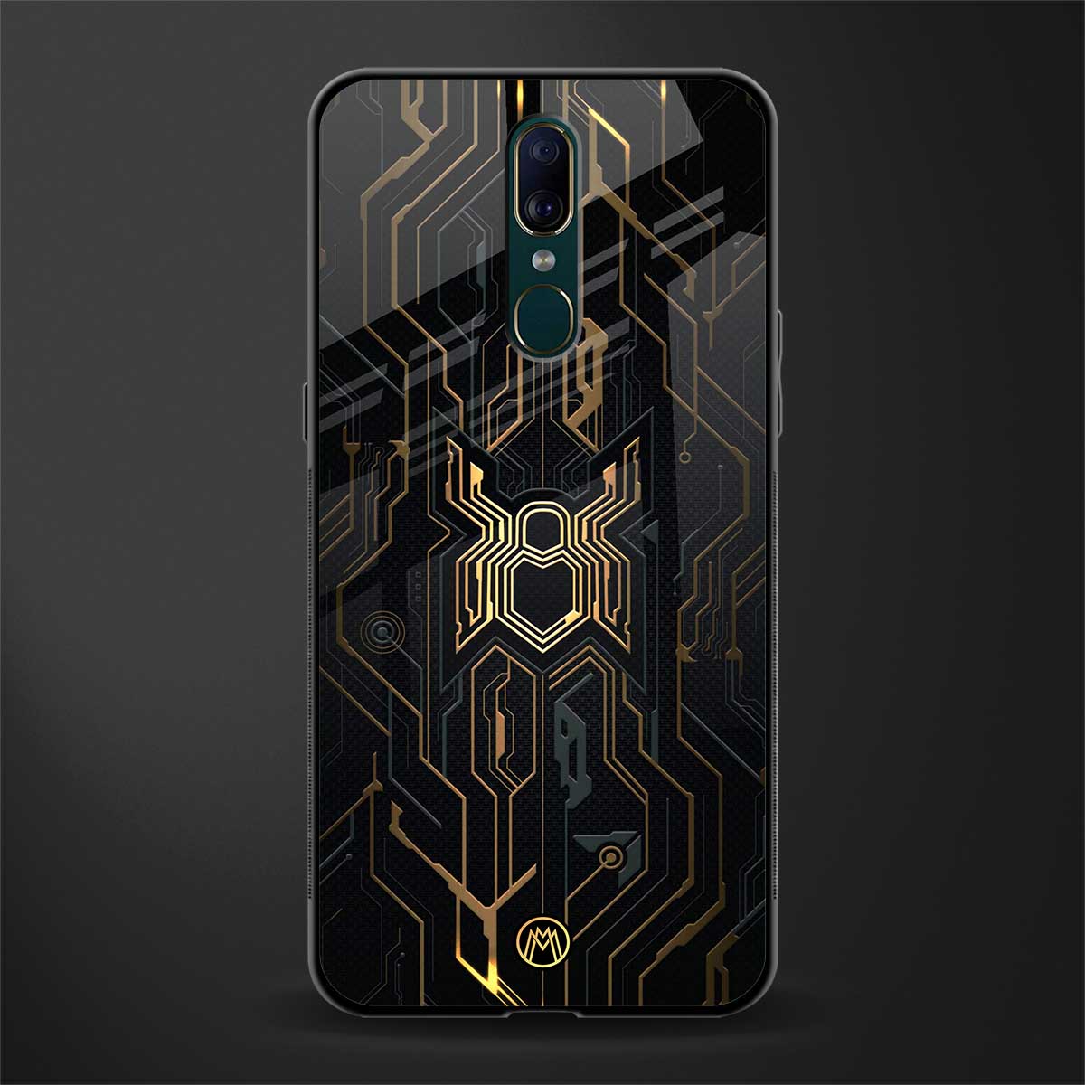 spider verse glass case for oppo a9 image
