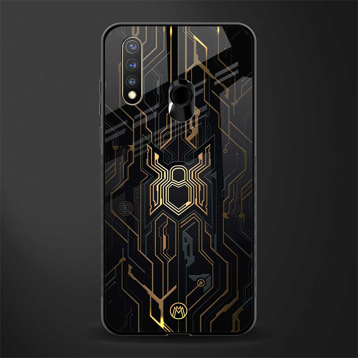 spider verse glass case for vivo y19 image