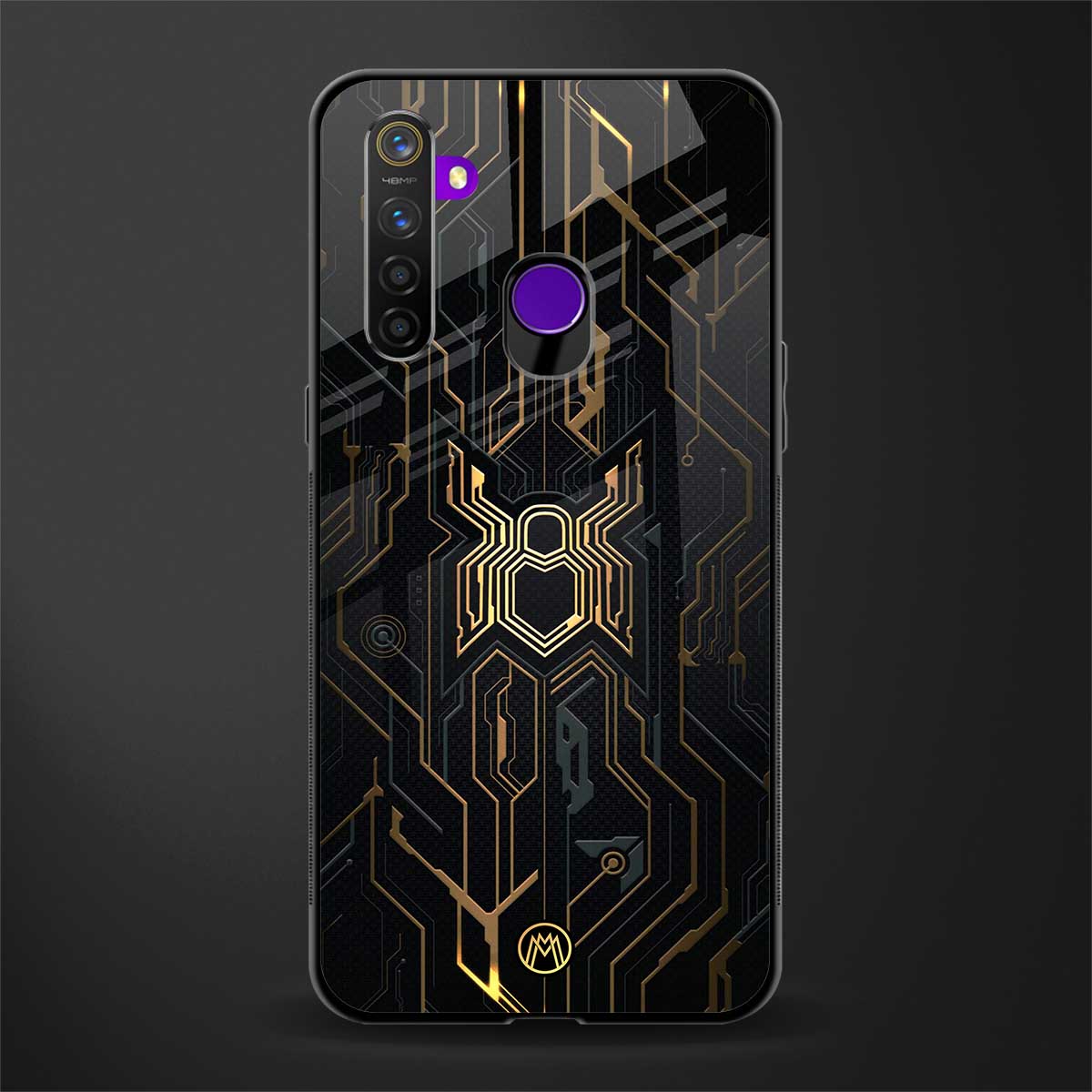 spider verse glass case for realme 5 image