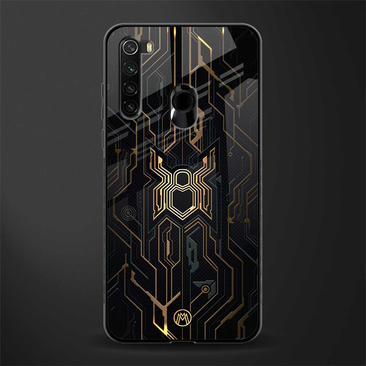 spider verse glass case for redmi note 8 image