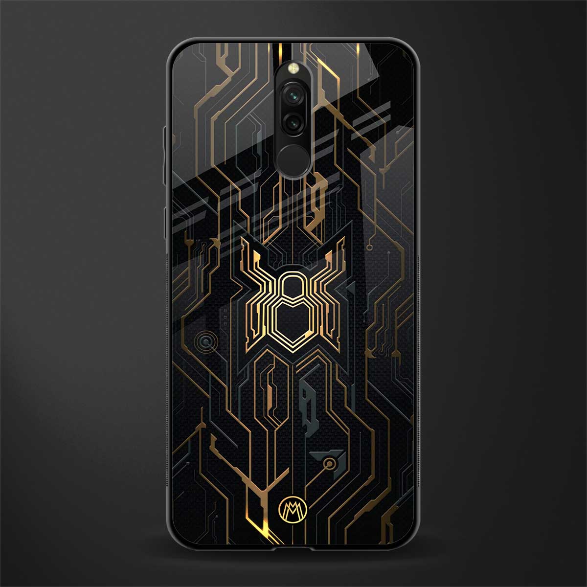 spider verse glass case for redmi 8 image