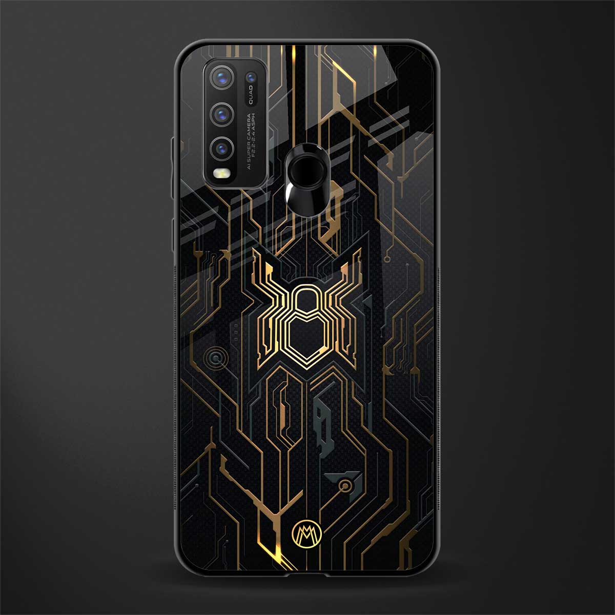 spider verse glass case for vivo y50 image