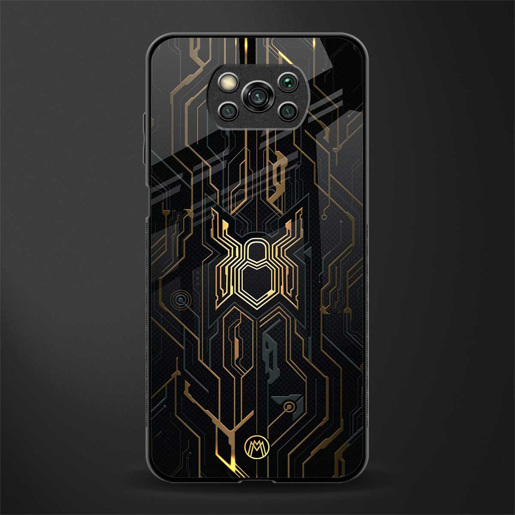 spider verse glass case for poco x3 image