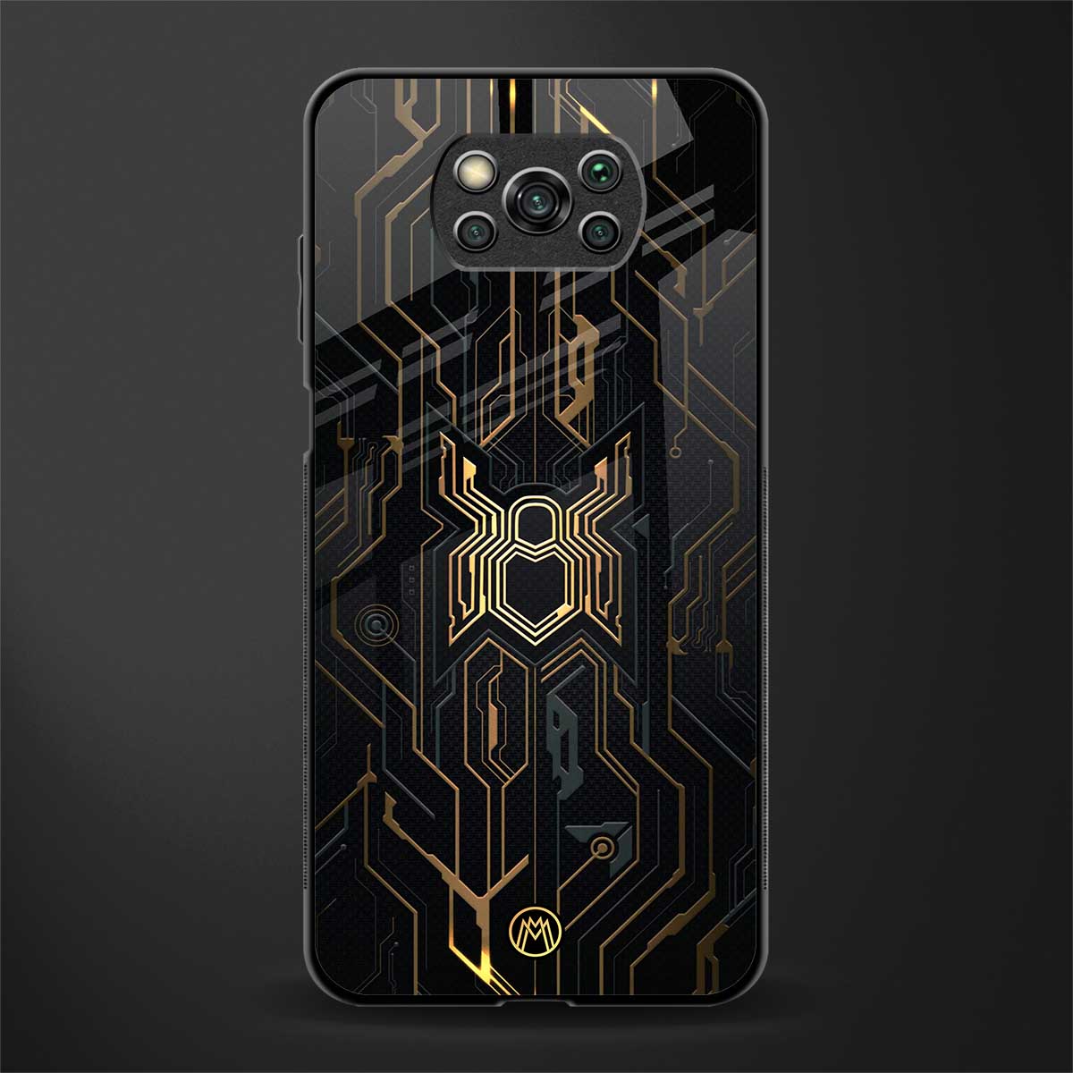 spider verse glass case for poco x3 image