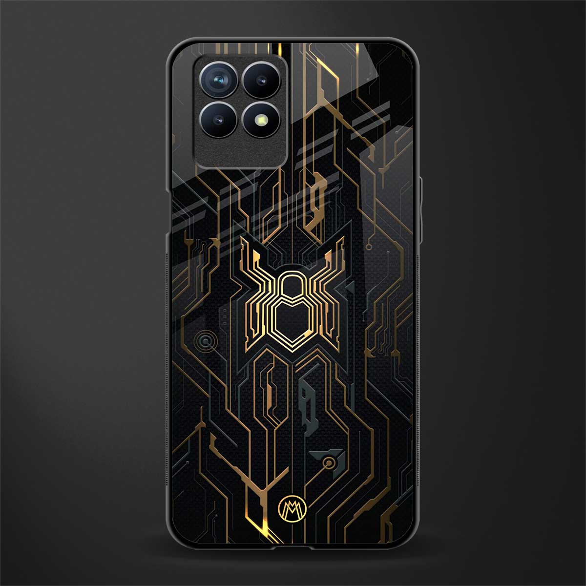 spider verse glass case for realme 8i image