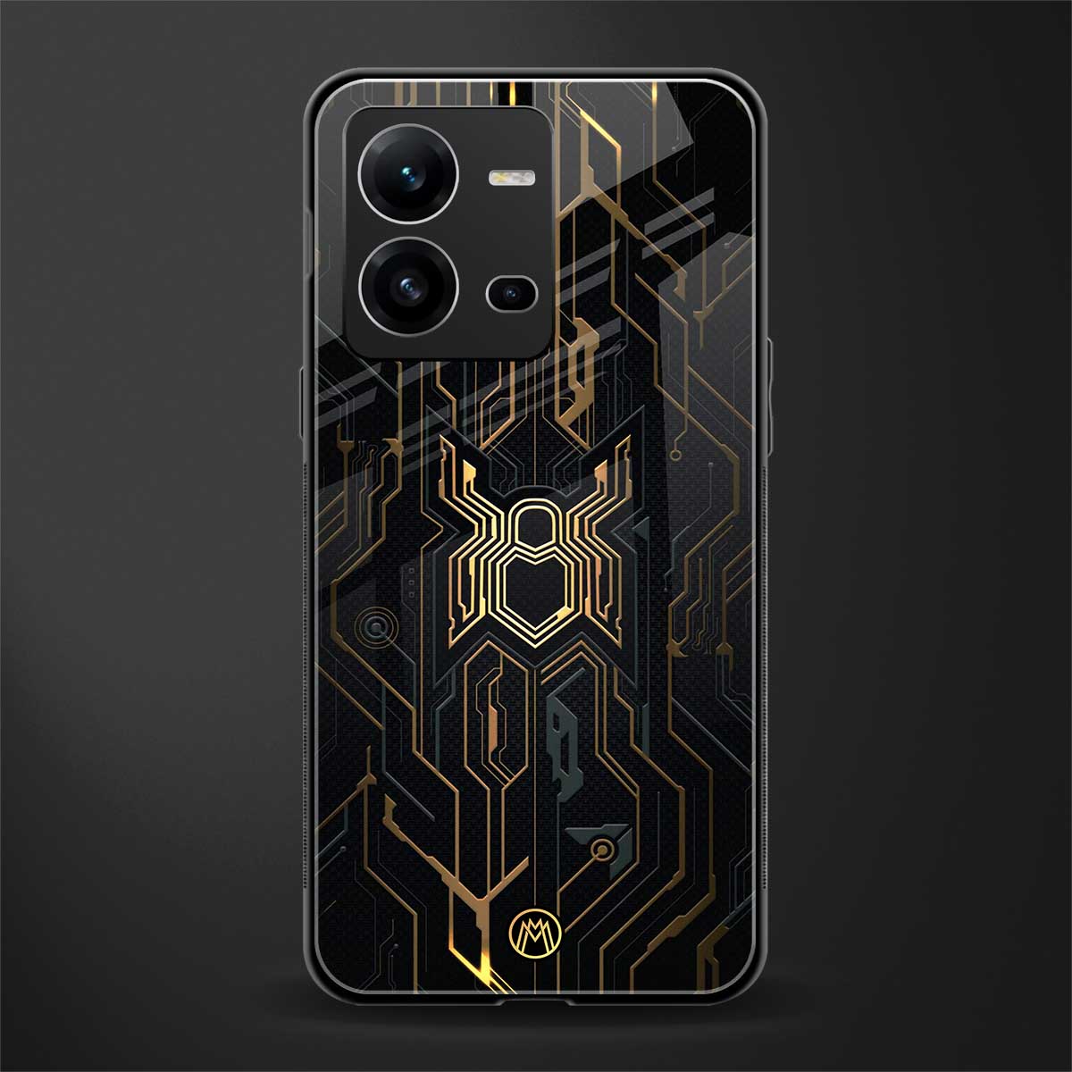 spider verse back phone cover | glass case for vivo v25-5g