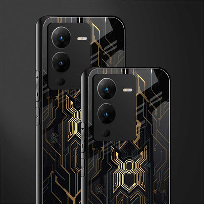spider verse back phone cover | glass case for vivo v25 pro 5g
