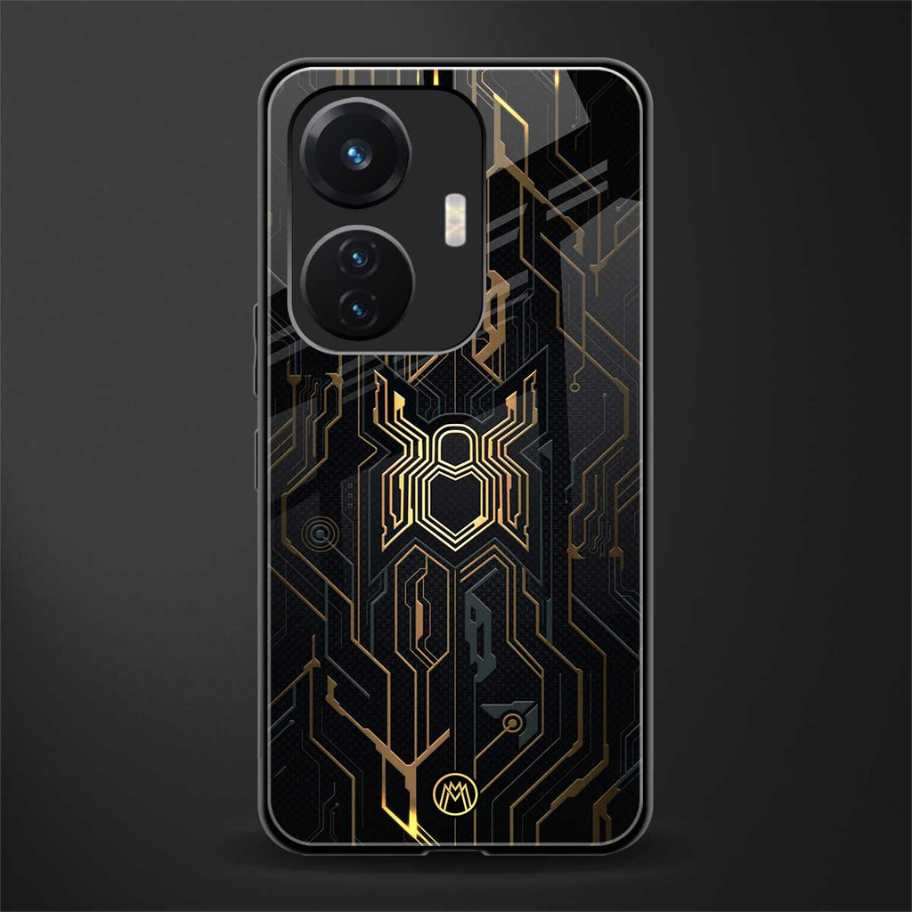 spider verse back phone cover | glass case for vivo t1 44w 4g