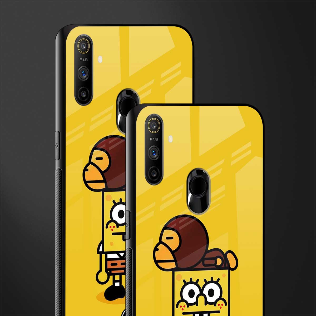 spongebob x bape glass case for realme narzo 20a image-2