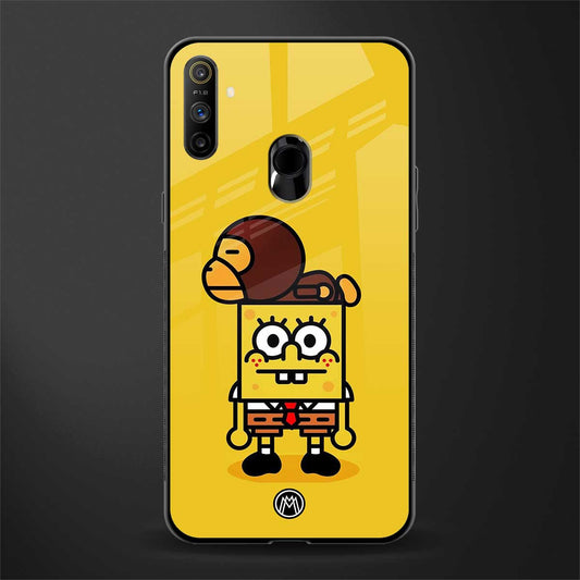 spongebob x bape glass case for realme narzo 20a image