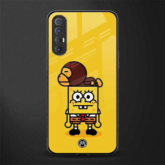 spongebob x bape glass case for oppo reno 3 pro image