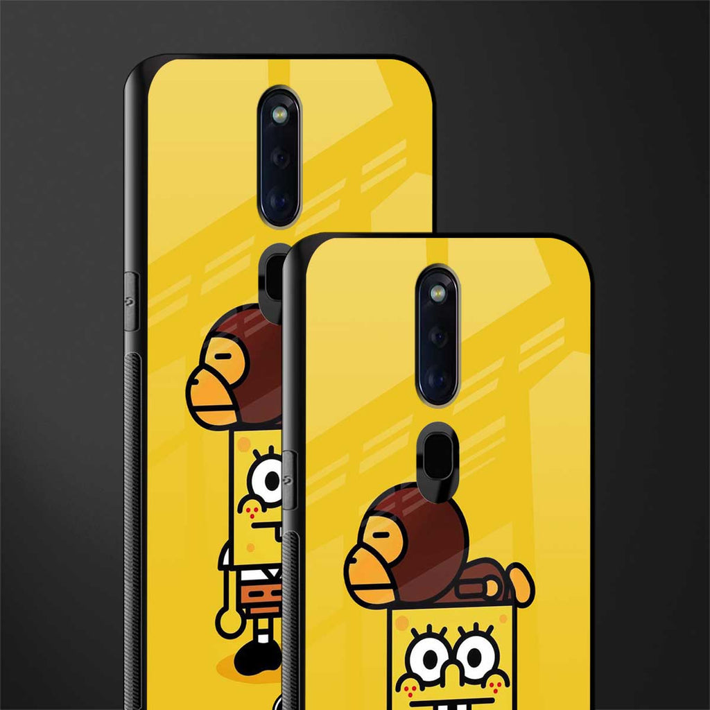 spongebob x bape glass case for oppo f11 pro image-2