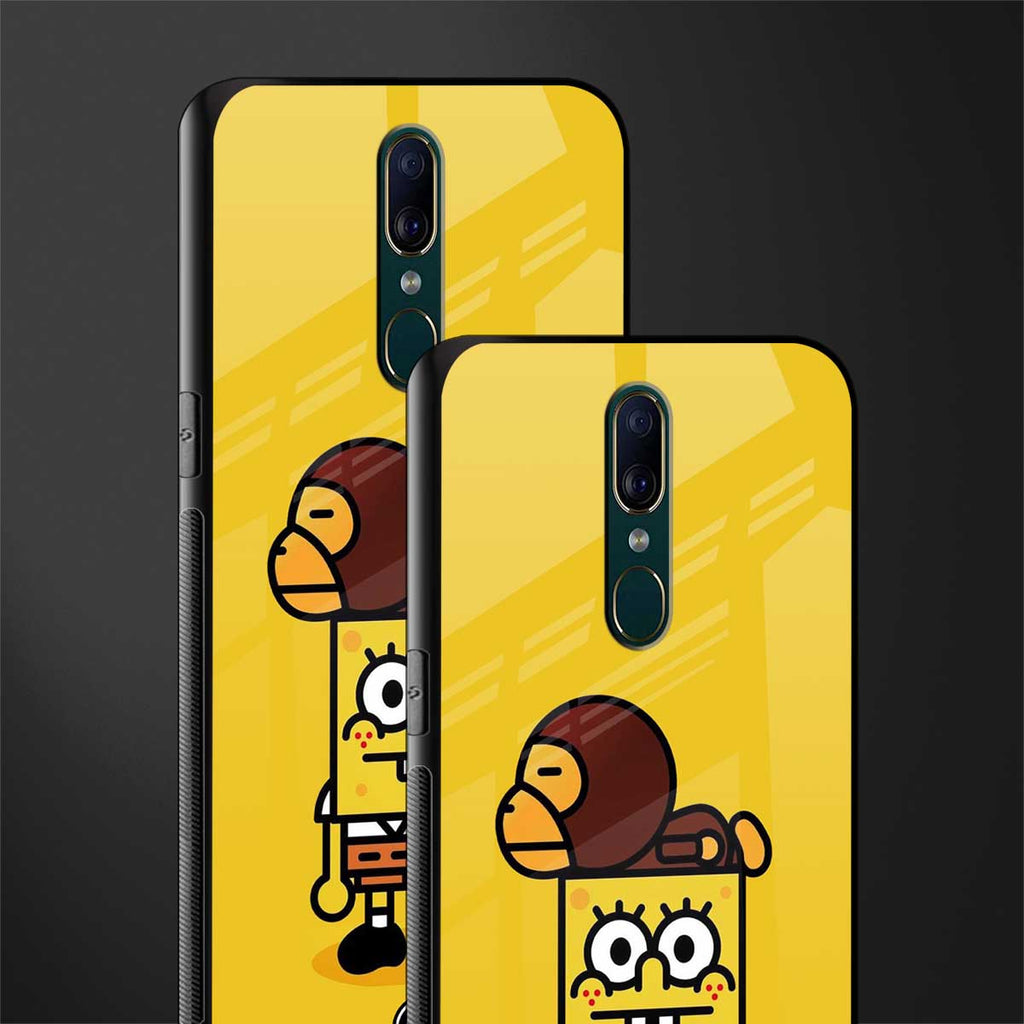 spongebob x bape glass case for oppo f11 image-2