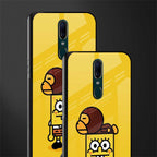 spongebob x bape glass case for oppo f11 image-2