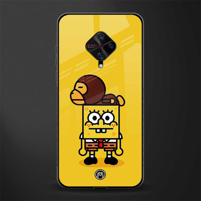 spongebob x bape glass case for vivo s1 pro image